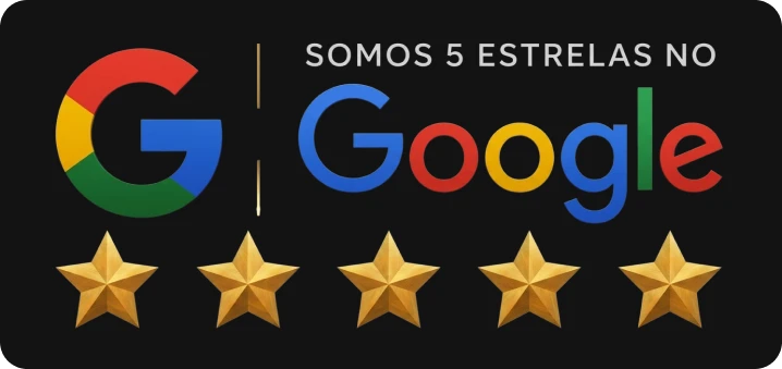 Somos 5 estrelas na avaliação do Google